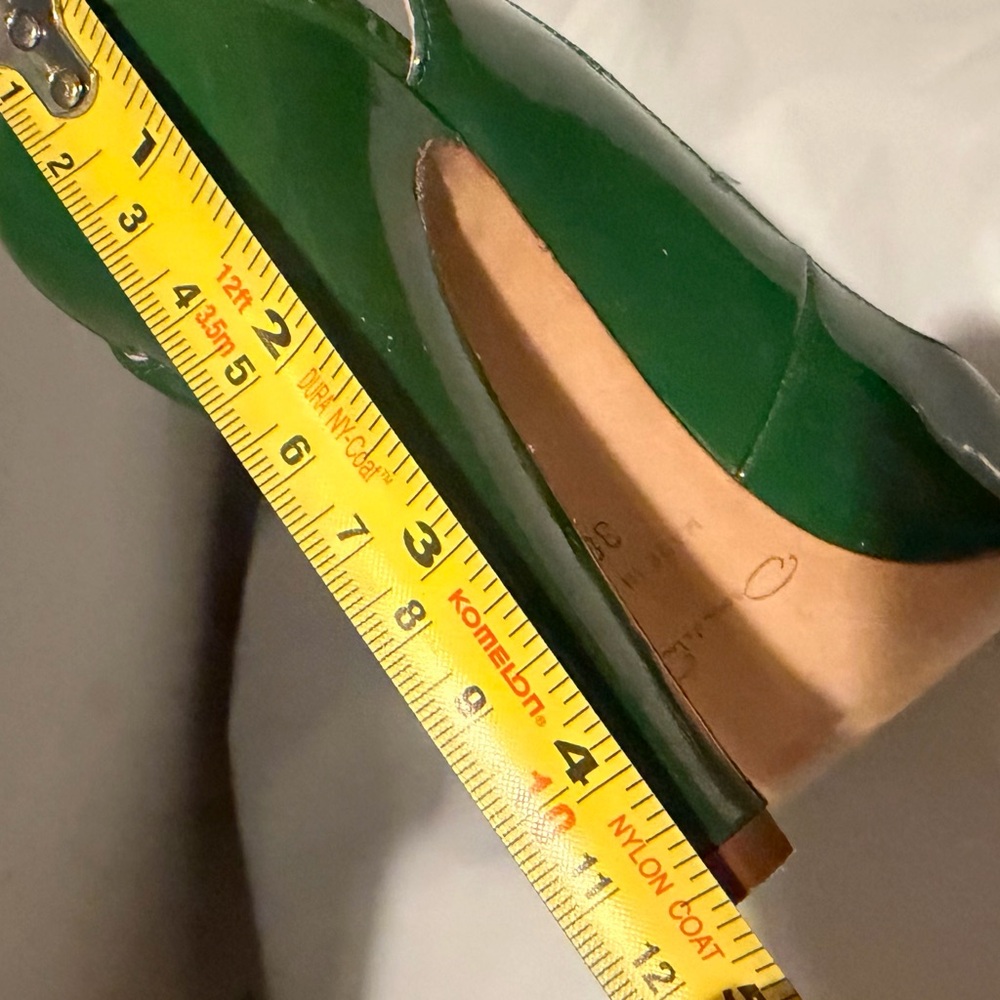 Oscar de la Renta Vintage Emerald Green Slingback Heels – Size 38 - Picture 10 of 11
